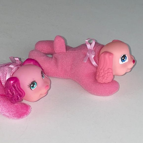 Puppy Surprise 2 Pink Puppies Replacement Pups Different Color Eyes Toy Figure - Picture 4 of 7